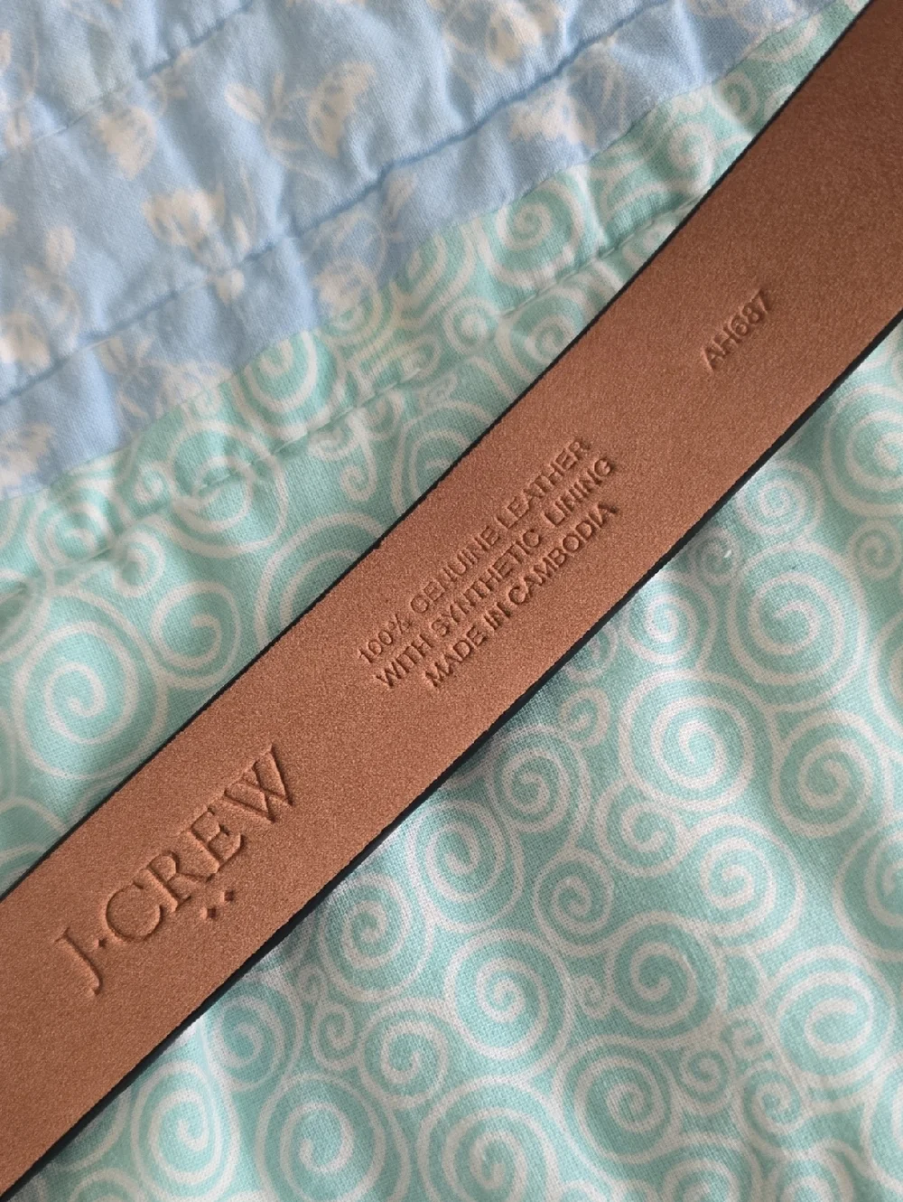 5/17 J Crew Skinny Calf Hair Leather Belt - Picture 3 of 4